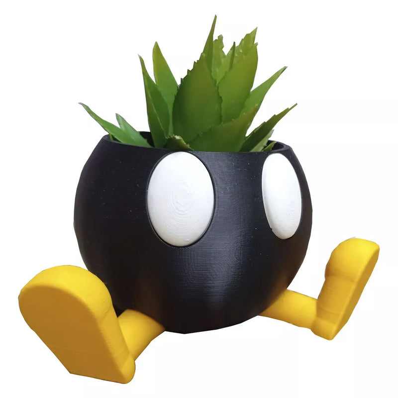 Vaso de Plantas Suculentas | Bob-Bomba (Super Mario)