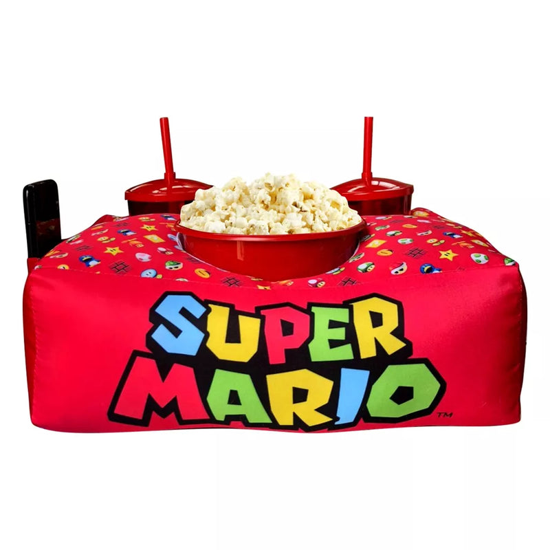 Almofada Porta-Pipoca Super Mario | Kit c/ Balde e Copos